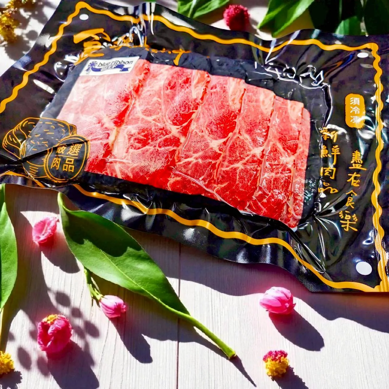[無盤]藍絲帶厚切板腱燒烤片 500克