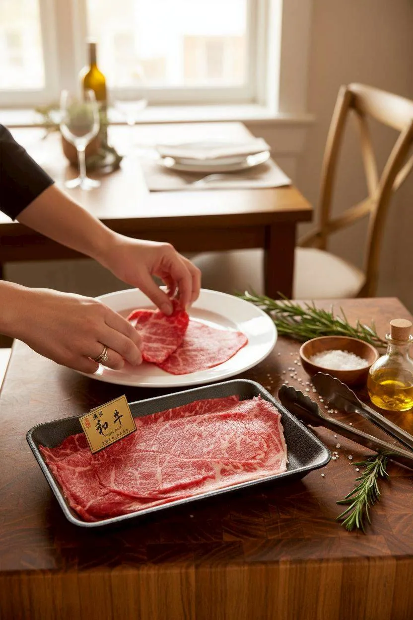 澳洲M9+純血和牛火鍋肉片  200克