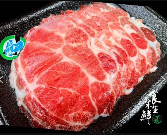 [立體]香榭黑豚梅花豬肉片200克/盒