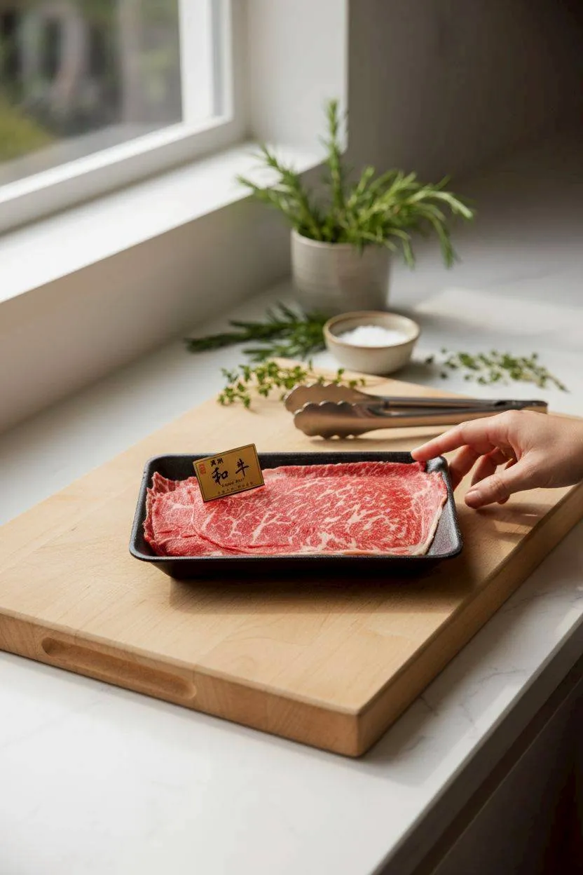 澳洲M9+純血和牛火鍋肉片  200克