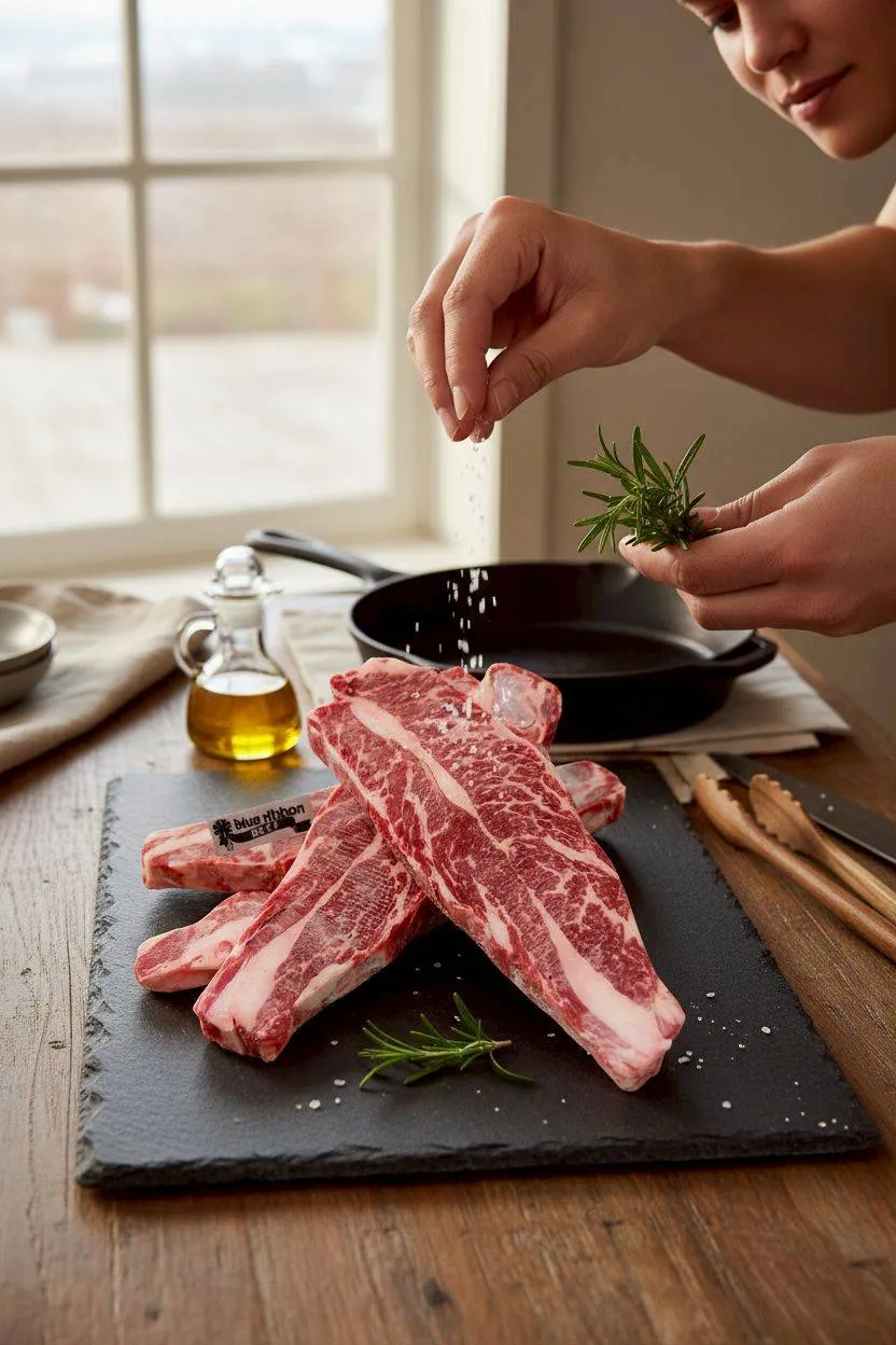 藍絲帶安格斯熟成厚切無骨牛小排 950克