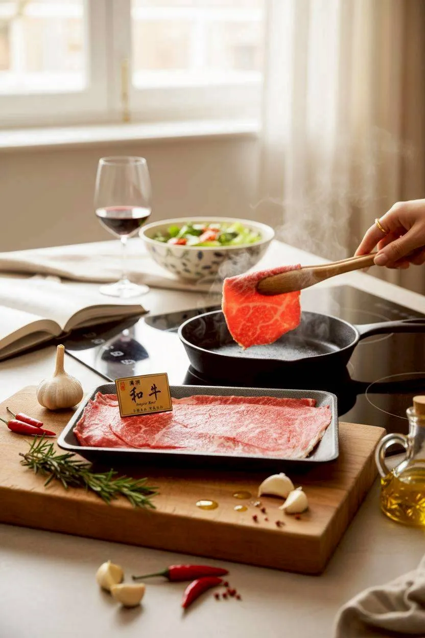  澳洲M9+純血和牛火鍋肉片 500克