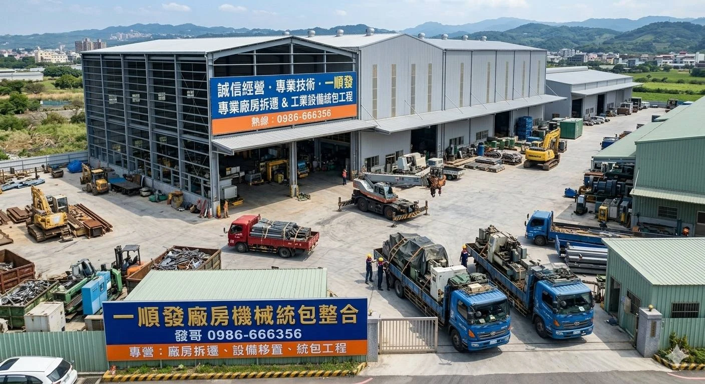 一順發廠房機械統包整合：專業拆遷與設備移置的信任首選
