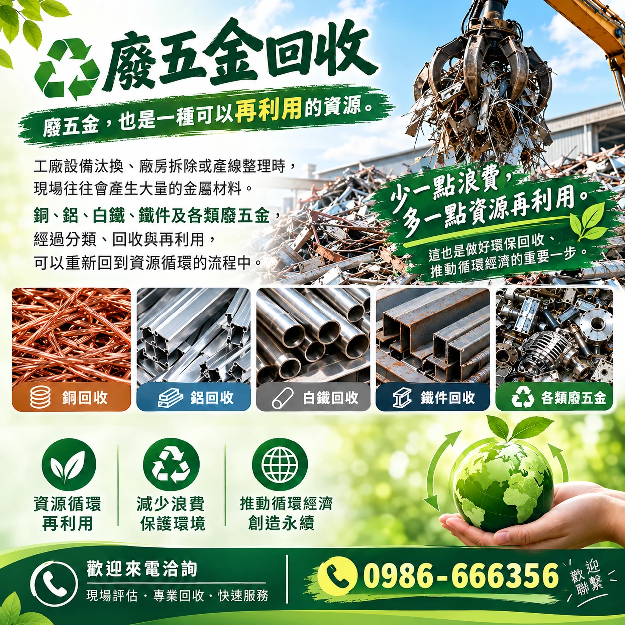 廢五金，也是一種可以再利用的資源