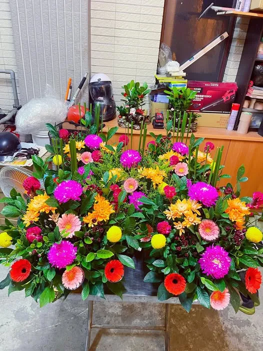 訂製《#初一十五水盆花5盆》｜喪禮花藝雲林｜雲林環保禮籃