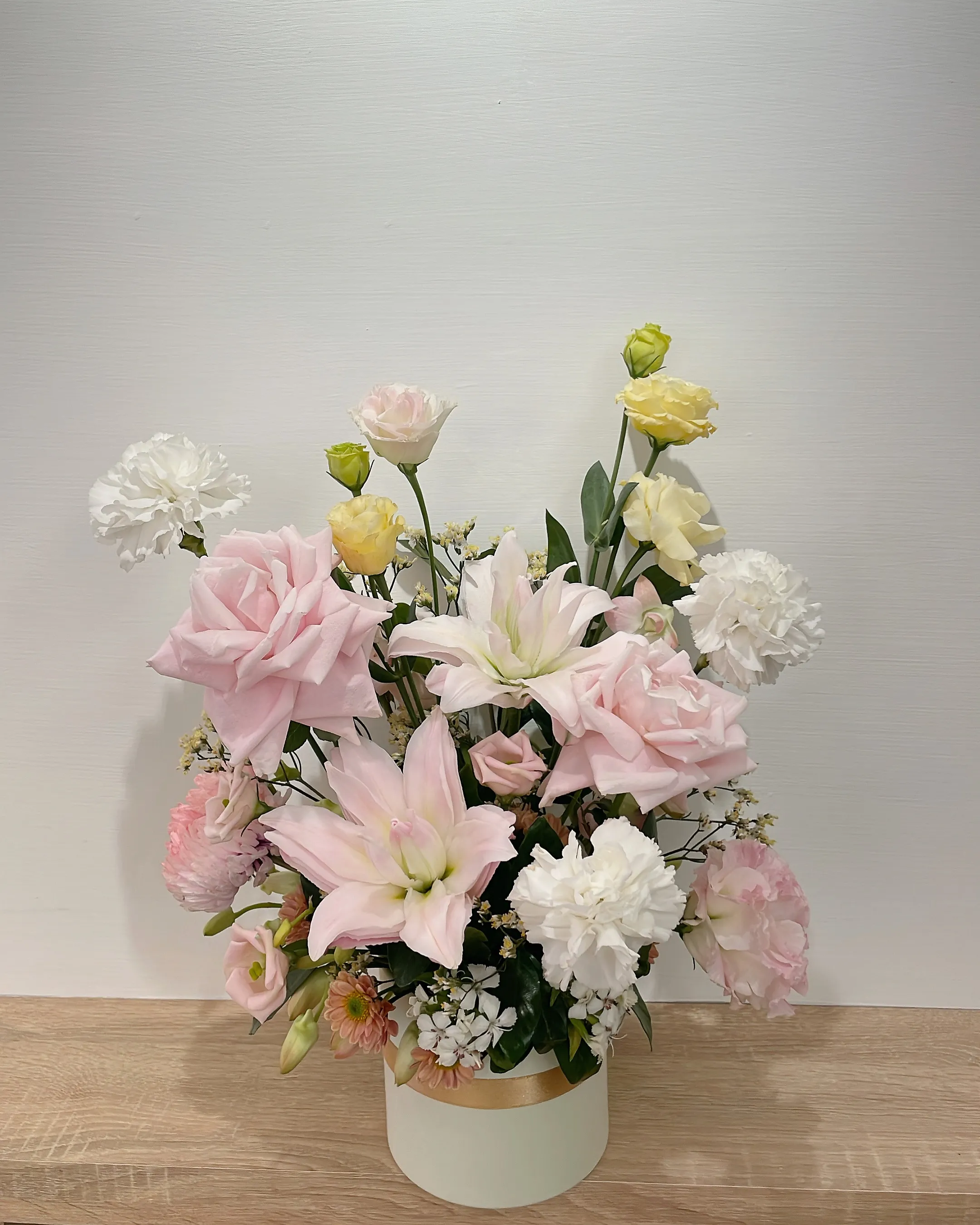 柔粉初綻 鮮花盆花  FND2002