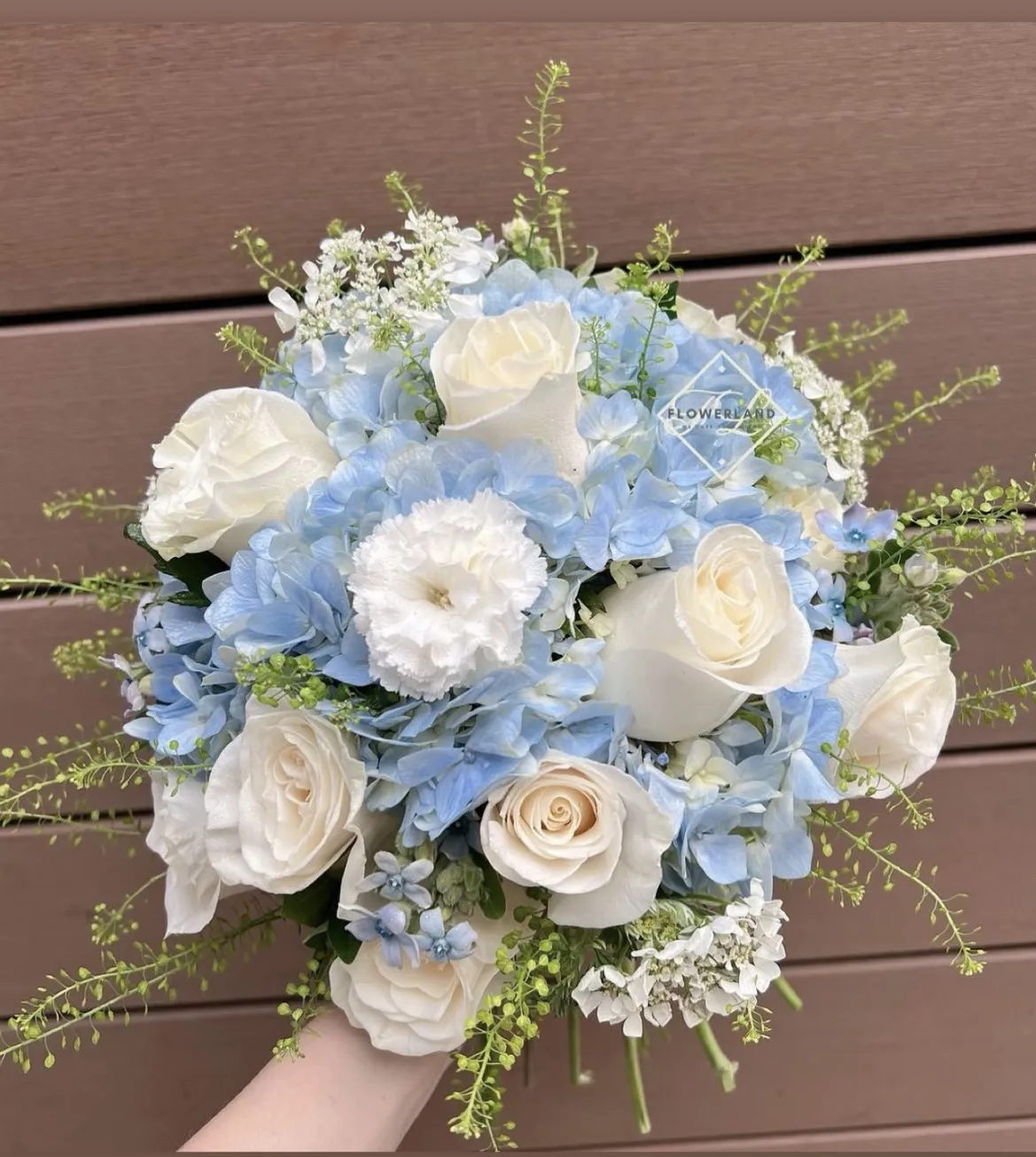 藍色系鮮花捧花 配胸花 FND2023