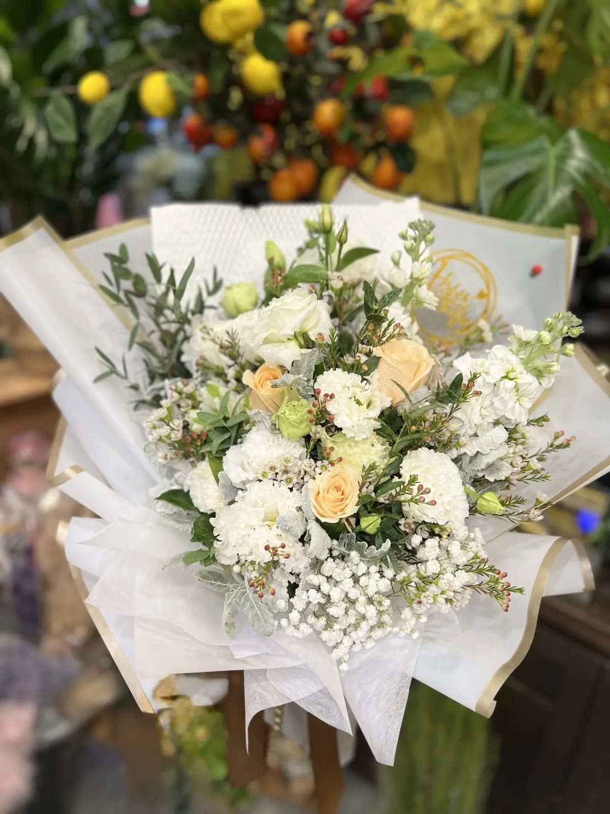 白色系鮮花花束 FND2026