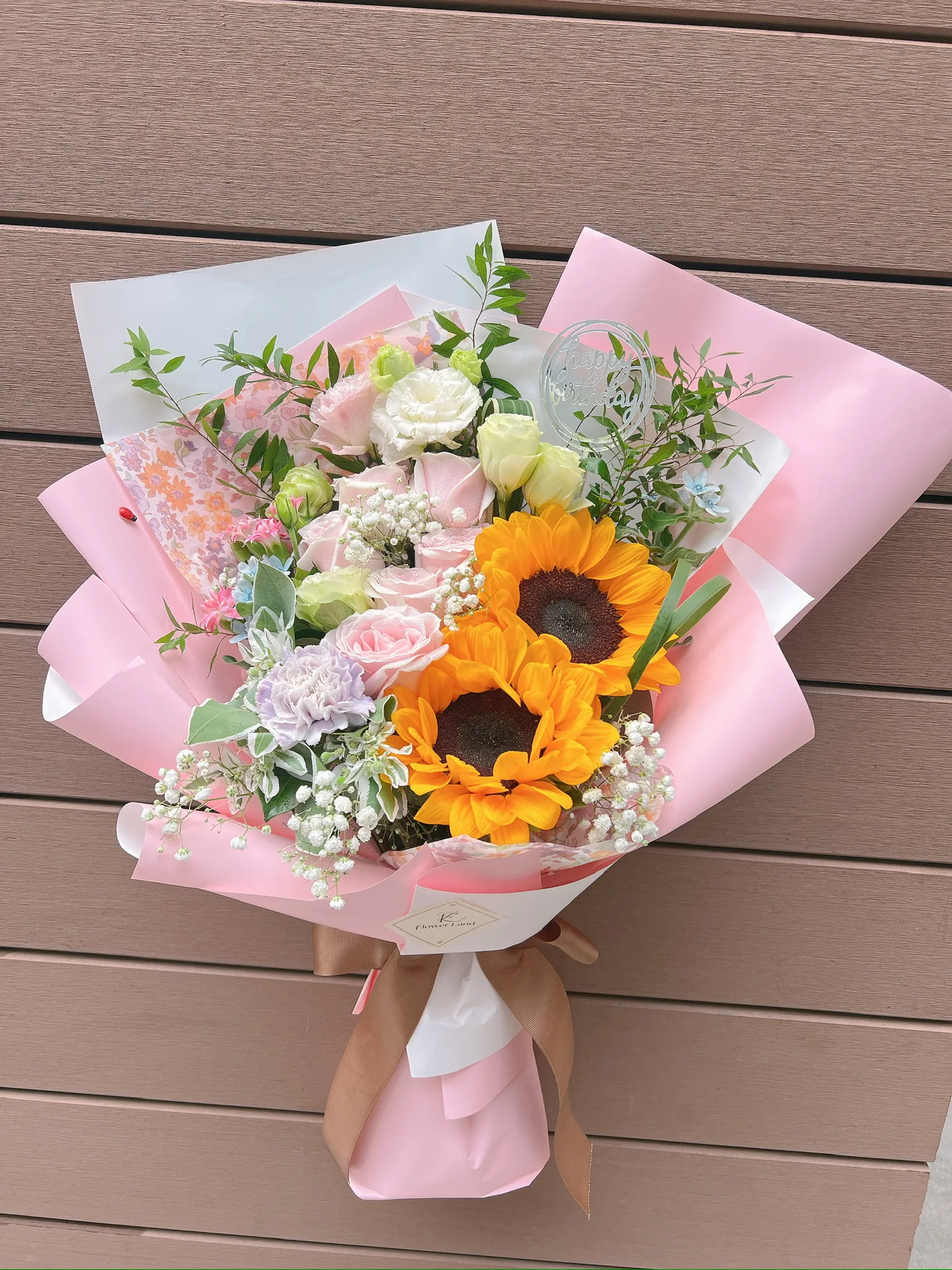 玫瑰向日葵鮮花花束 FND2056