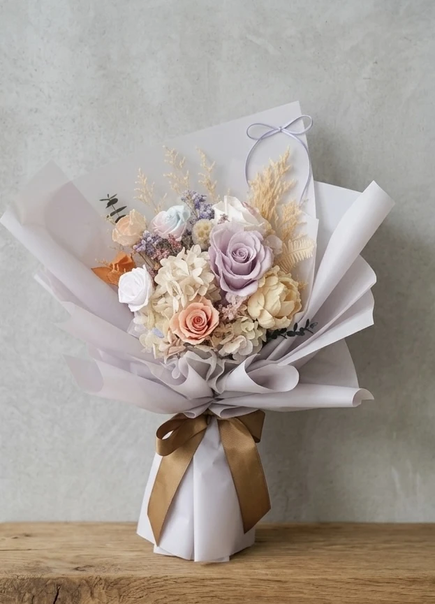 永生玫瑰花束(粉紫) FND2008
