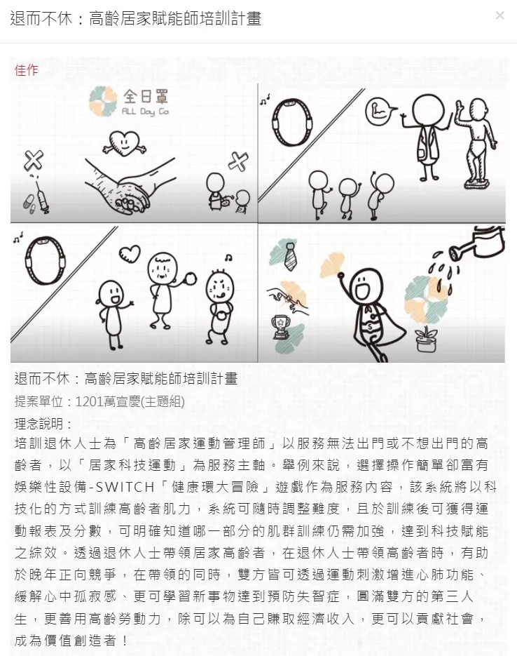 2021信義基金會 集點子大賽 榮獲佳作