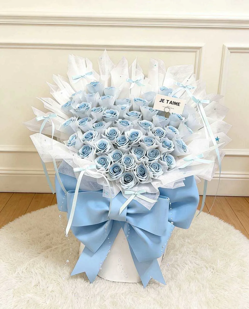 愛心大蝴蝶結花束-巨型抱抱桶