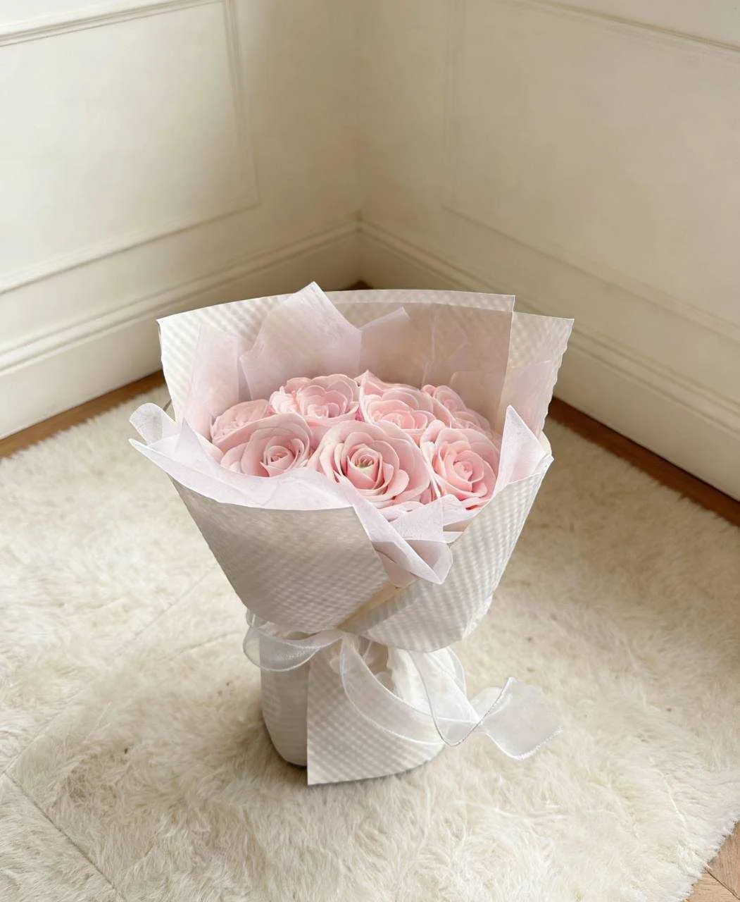 扇型永生甦醒玫瑰花束