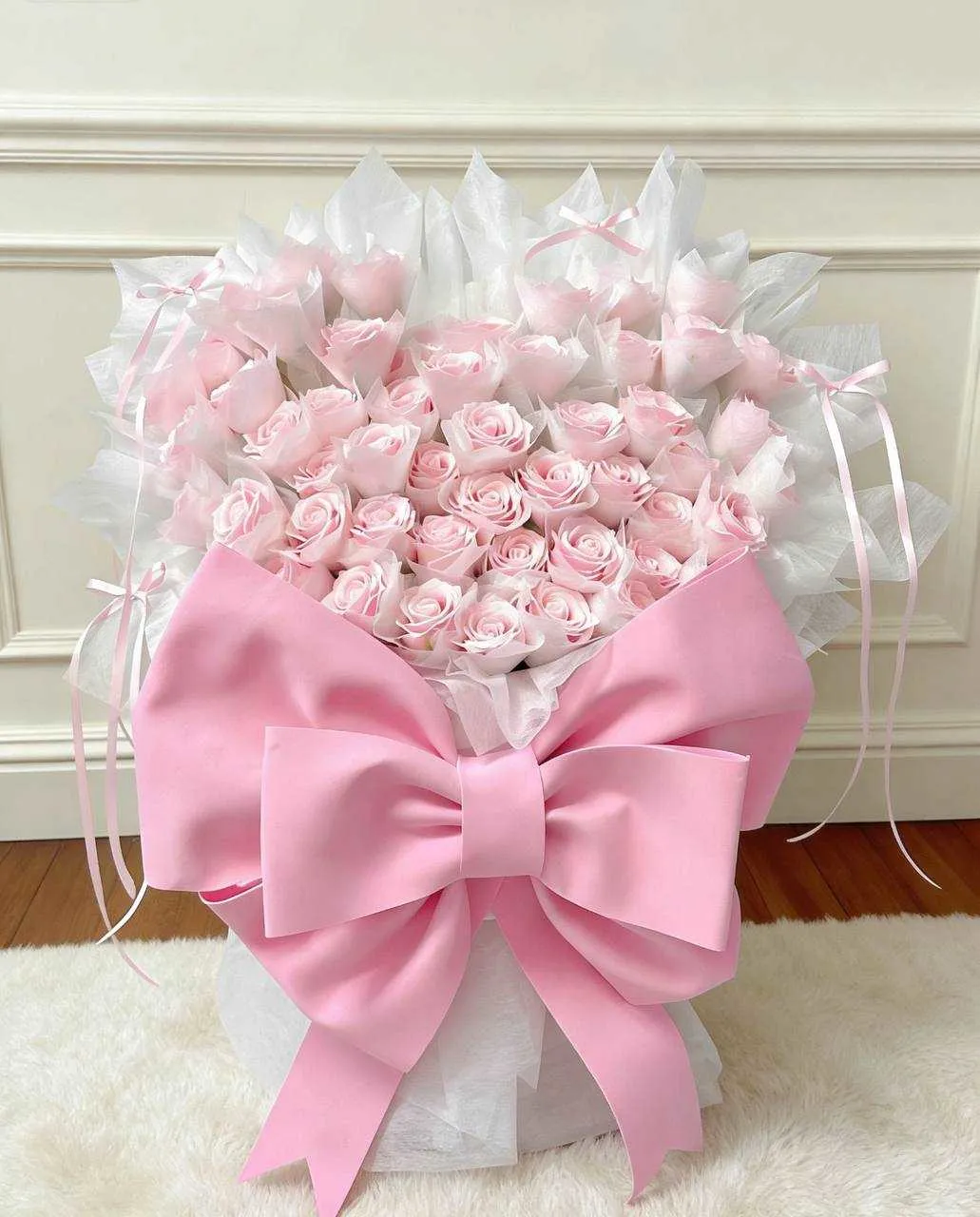 愛心大蝴蝶結花束-巨型抱抱桶