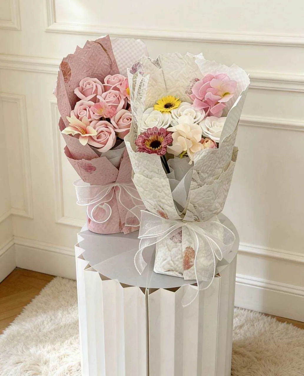 扇型多巴胺永生小花束