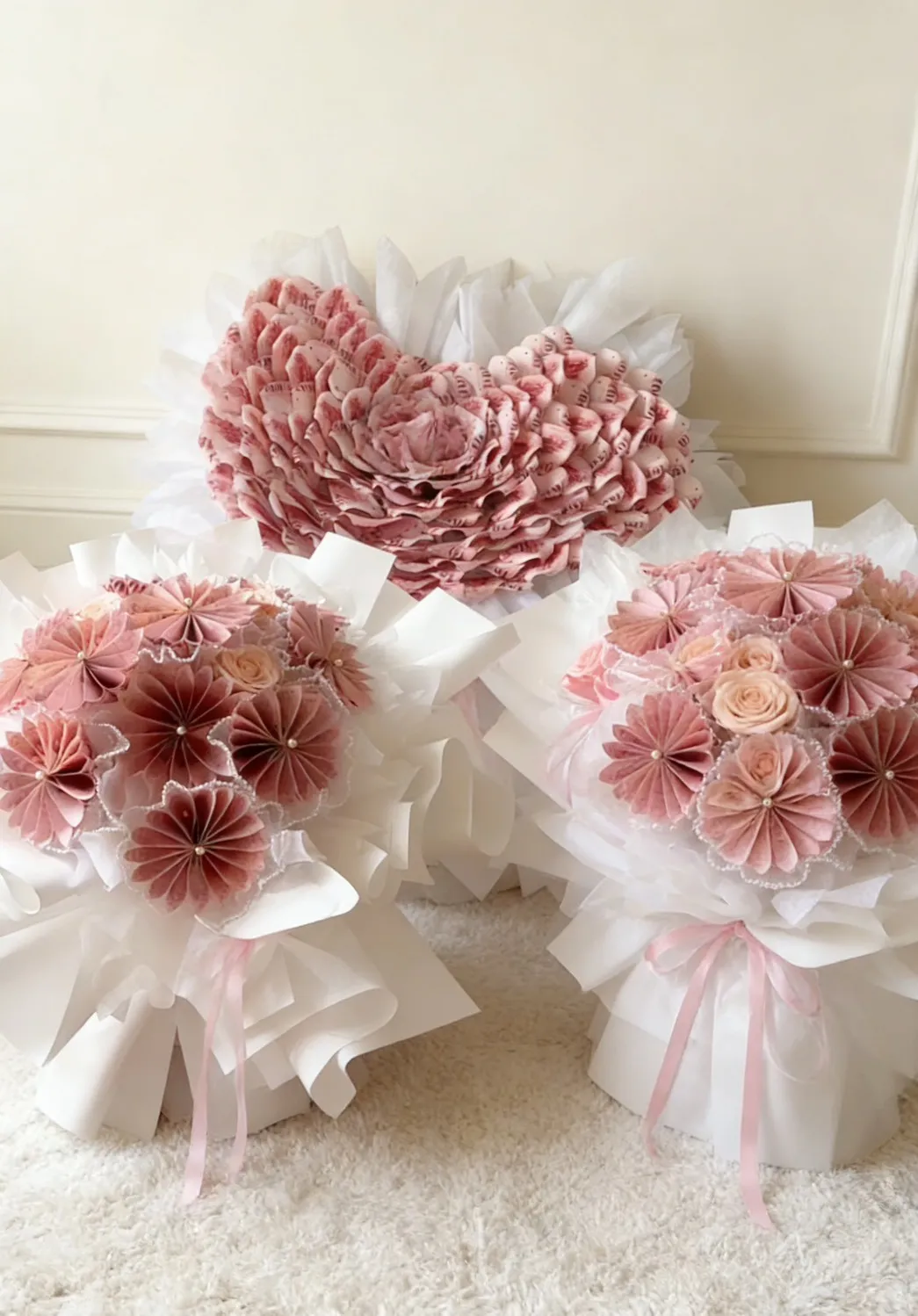 玫瑰尖瓣款-鈔票花