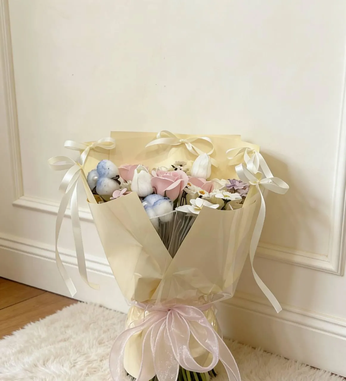 棉花甜夢香氛花束