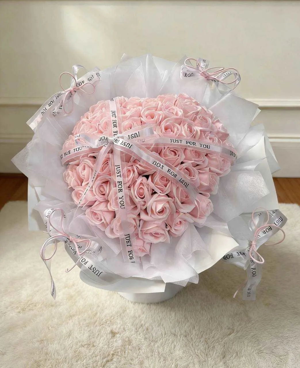 粉色愛心香氛花束