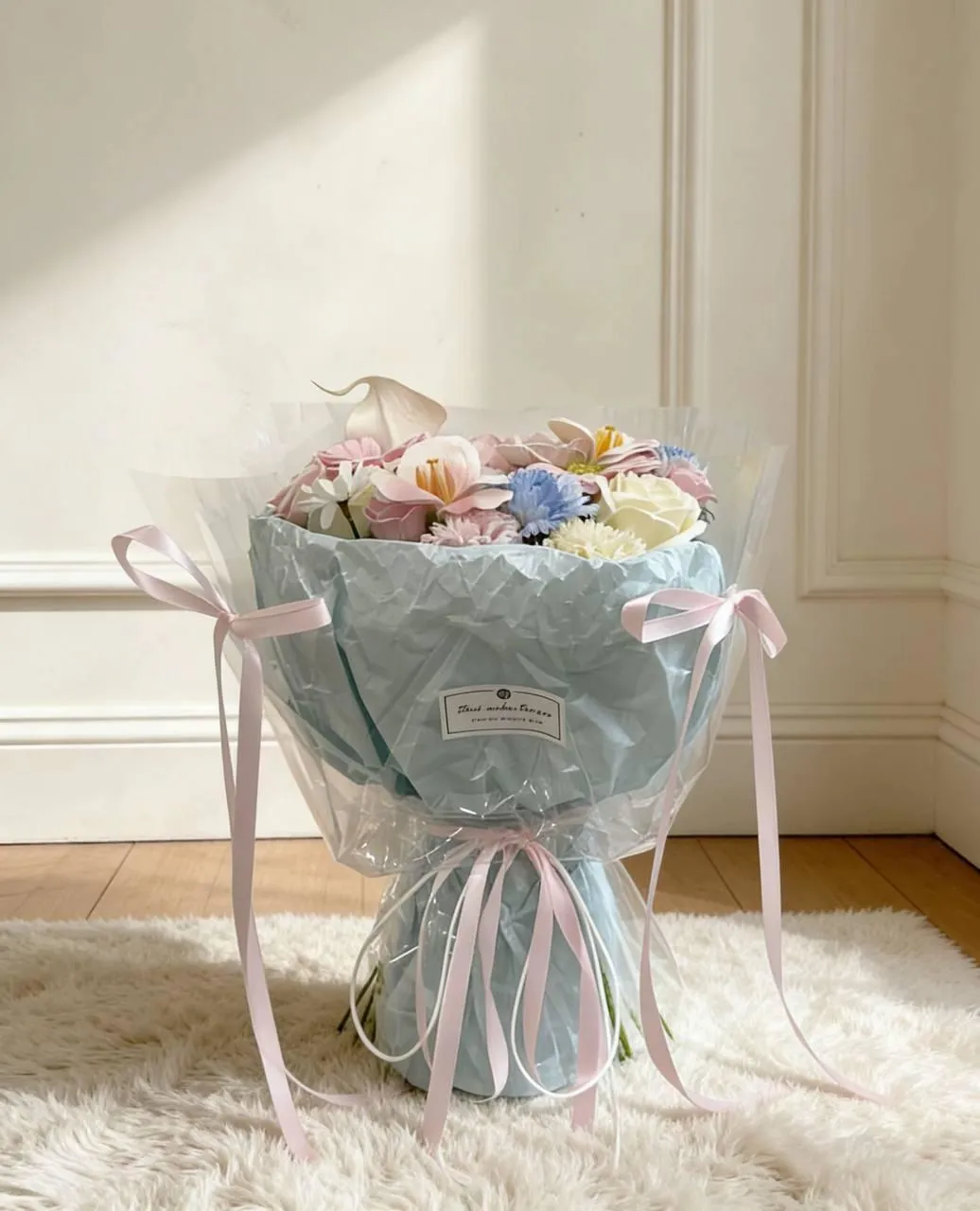 粉藍夢幻香氛花束
