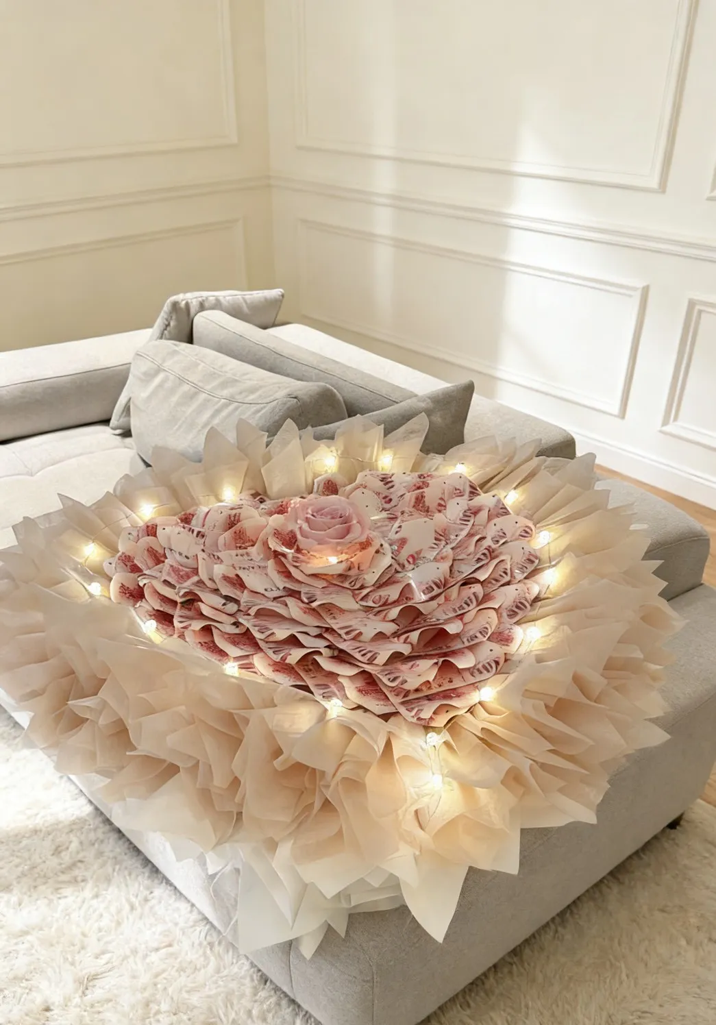 52張山茶花款-鈔票花束