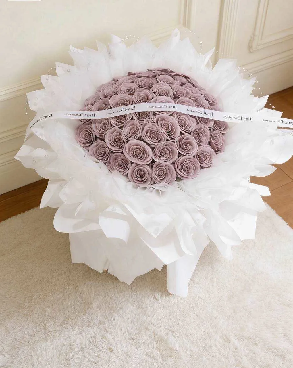 莫蘭迪紫甦醒永生玫瑰花束