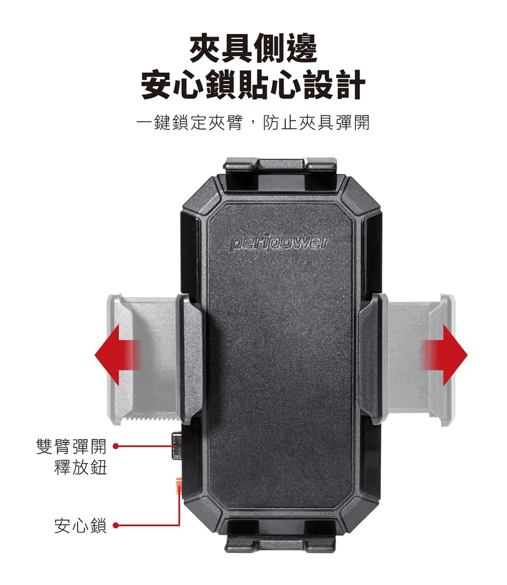 後照鏡式鋁管機車手機架(新版)
