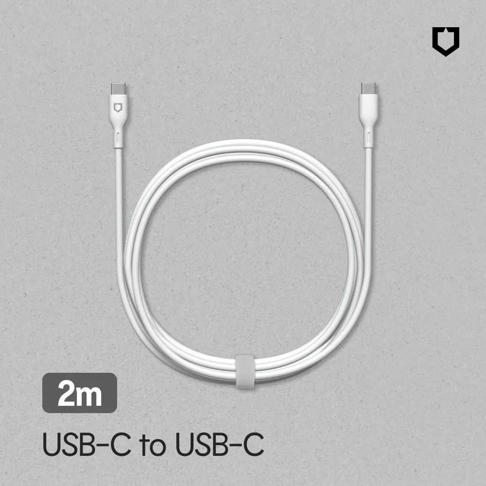 白-犀牛盾 Type-C to Type-C 傳輸充電線 1M/2M