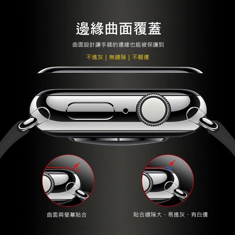 Apple Watch 3D全膠滿版玻璃保護貼