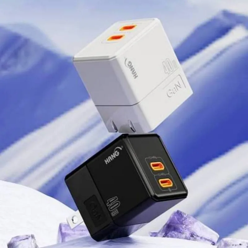 HANG (PD+QC+PPS) C68 雙C口(摺疊)40W 氮化鎵 快速閃充電器