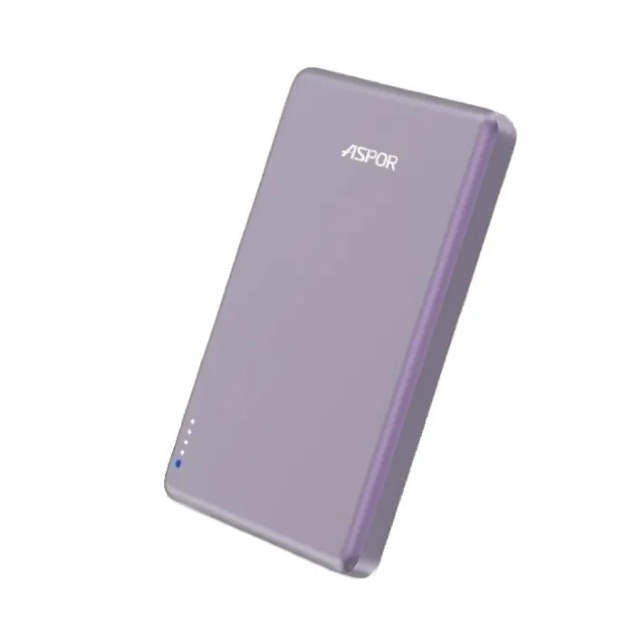 ASPOR 5000金屬超薄磁吸行動電源A381