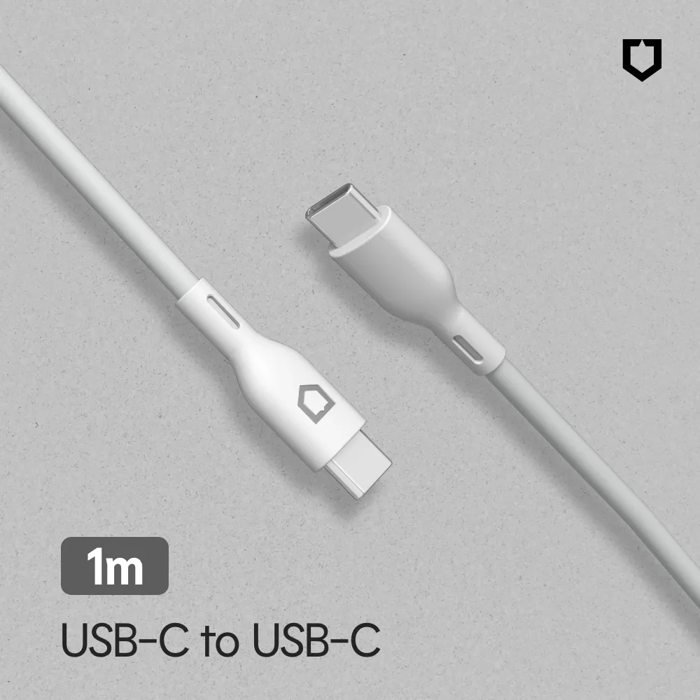 白-犀牛盾 Type-C to Type-C 傳輸充電線 1M/2M