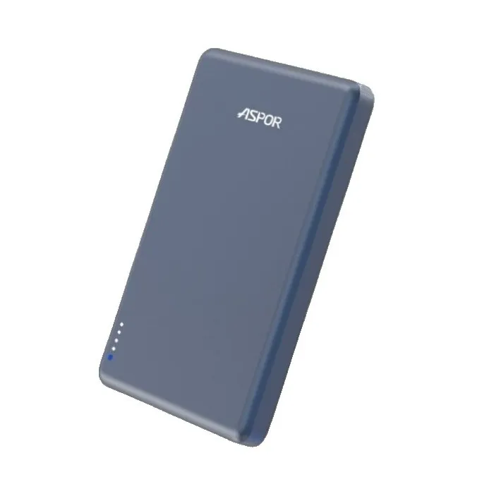 ASPOR 5000金屬超薄磁吸行動電源A381