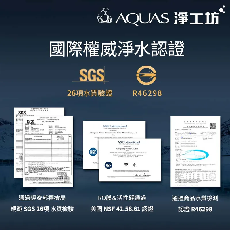 【AQUAS 淨工坊】高性能複合式PCB濾芯濾心(A26-600G RO雙效節能純淨水機專用)