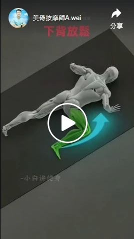 如果你下背和腰部緊張不舒服，旋轉練習這個伸展動作-高雄肌肉放鬆/高雄肌肉按摩
