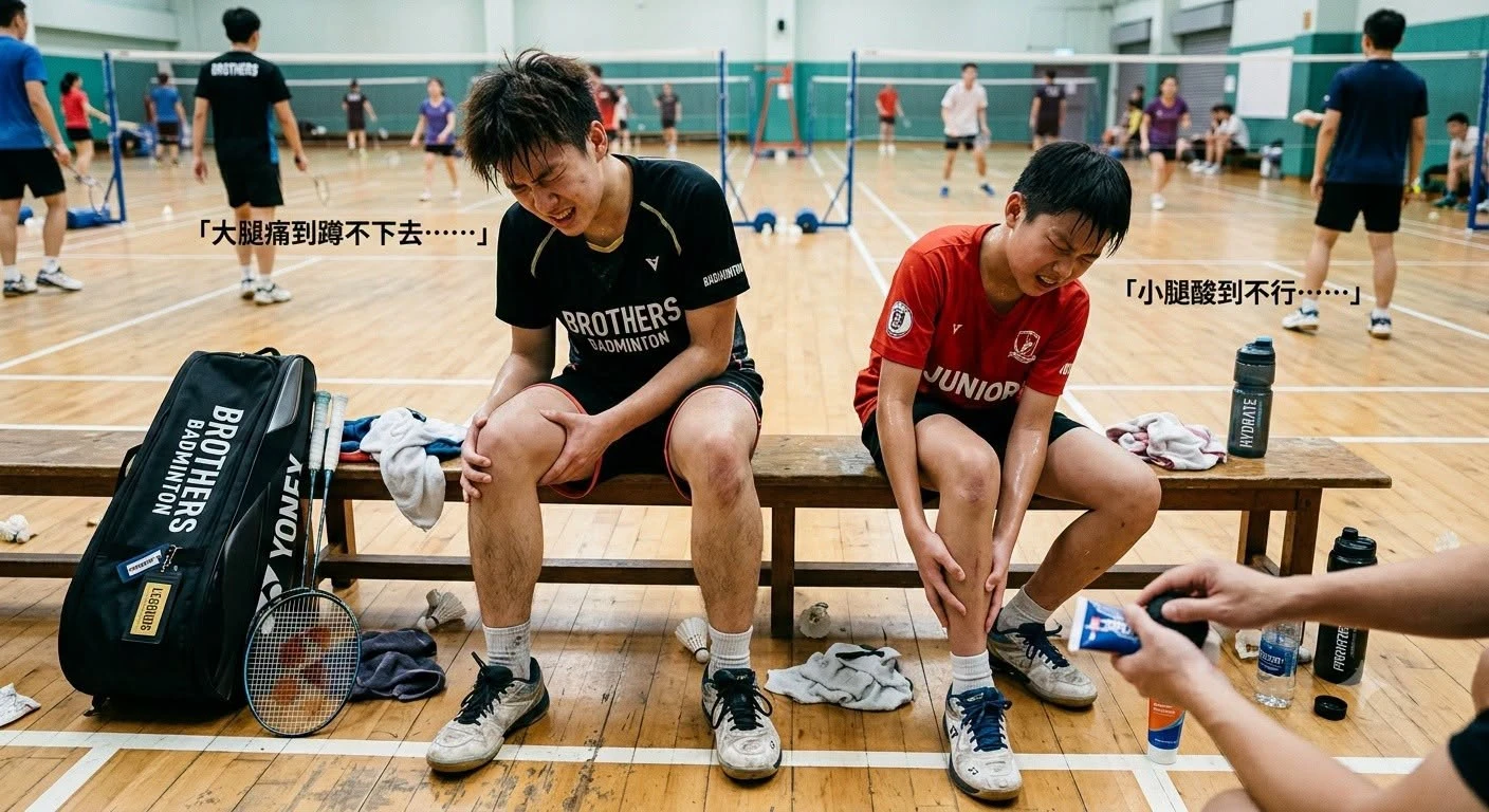 昨天是羽球同學檔放鬆 今天變成羽球兄弟倆-高雄徒手按摩/高雄徒手筋膜按摩