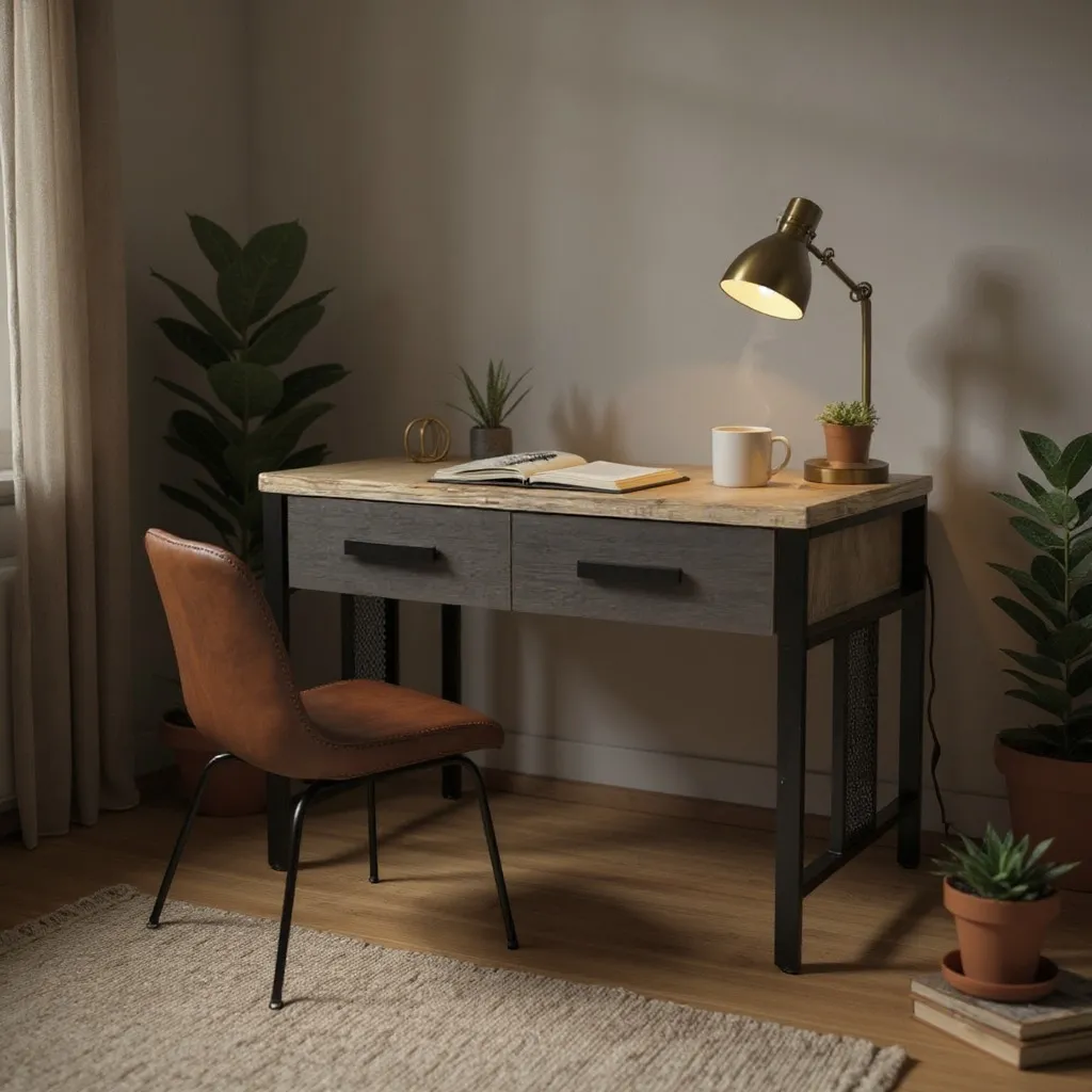 【工業風雙色工作桌】為你的空間注入硬派魅力。