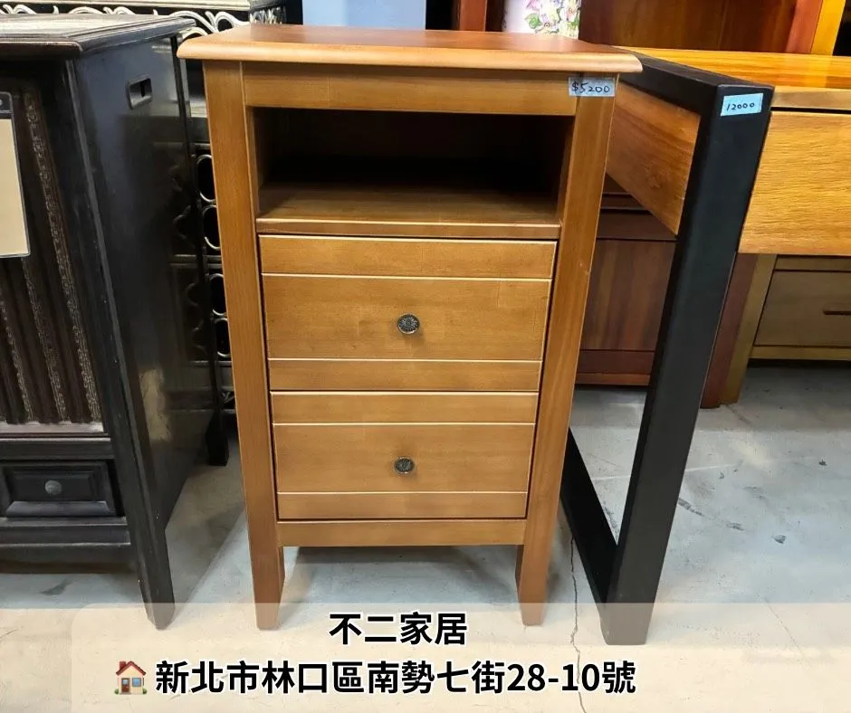 柚木三層收納櫃︱玄關、臥室、書房都合適