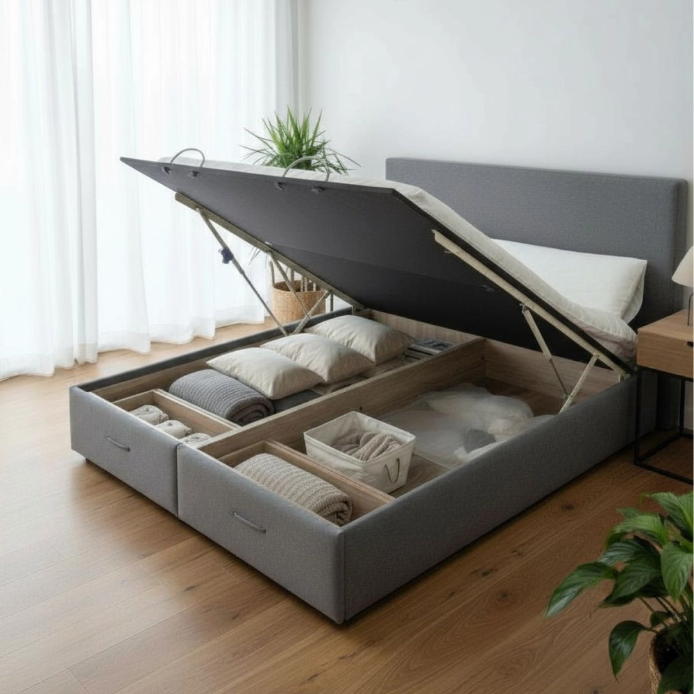 衣櫃塞爆？毛孩又愛抓？ 這張床一次解：耐抓好擦＋超大收納。