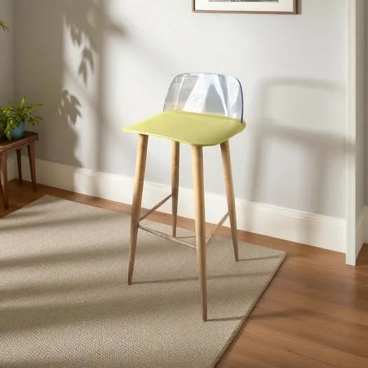 【芽綠透影輕奢高腳吧台椅】快帶回家，坐著發呆都像在度假！