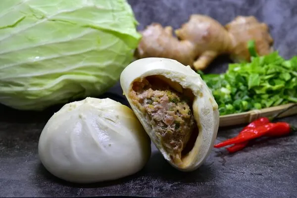 鮮蔥黑豚包3入 (葷食)