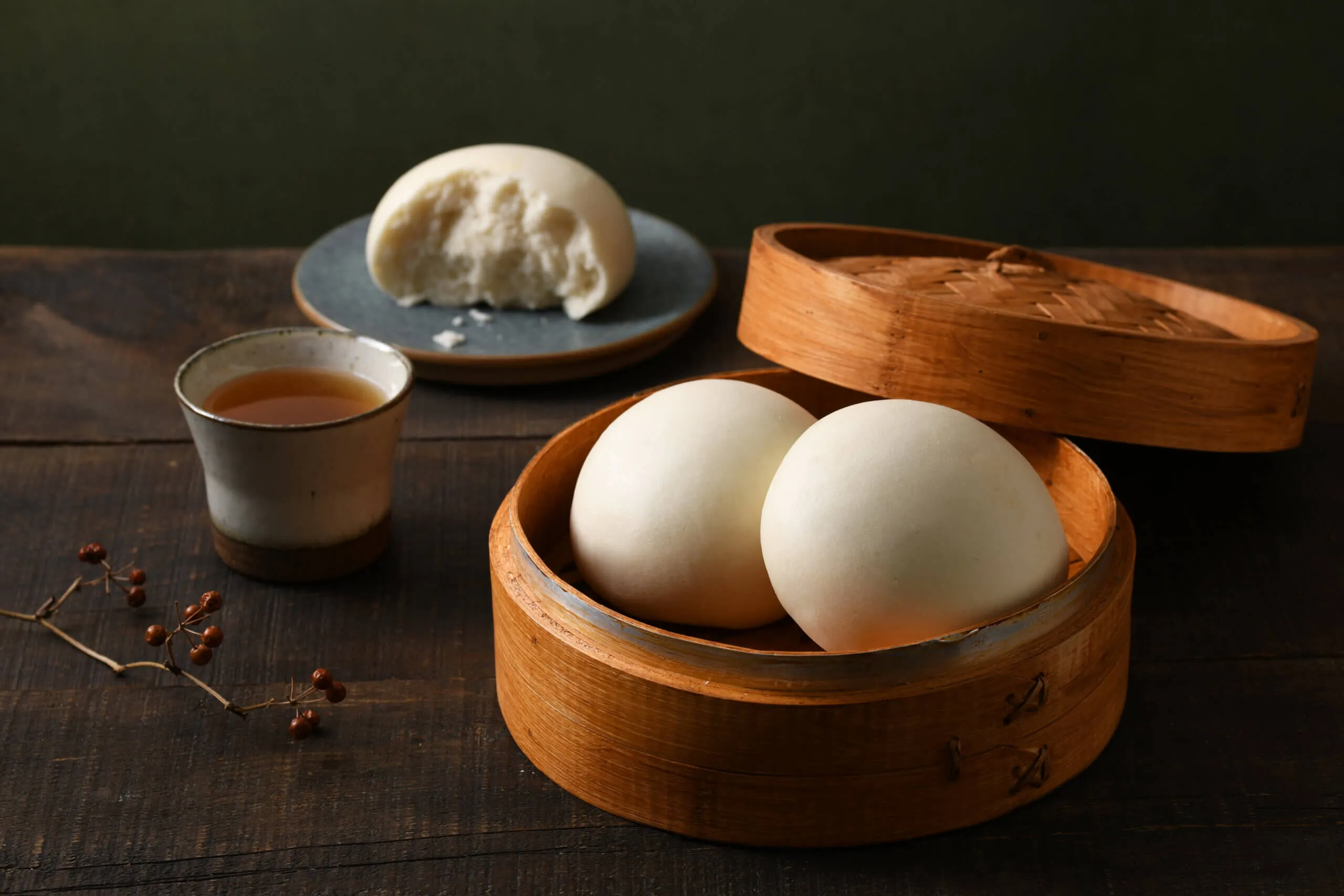 老麵白饅頭3入 (全素)