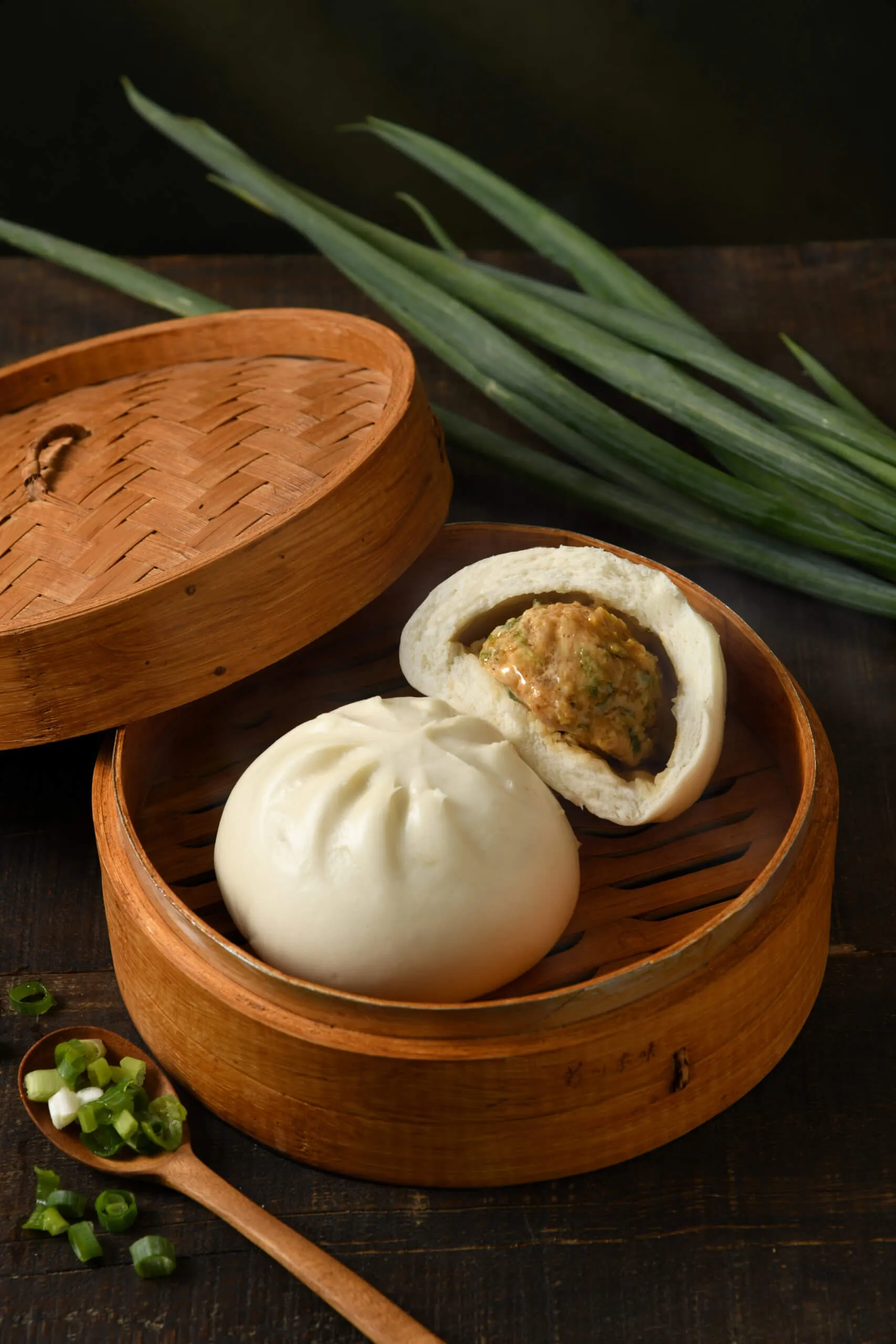 鮮蔥黑豚包3入 (葷食)