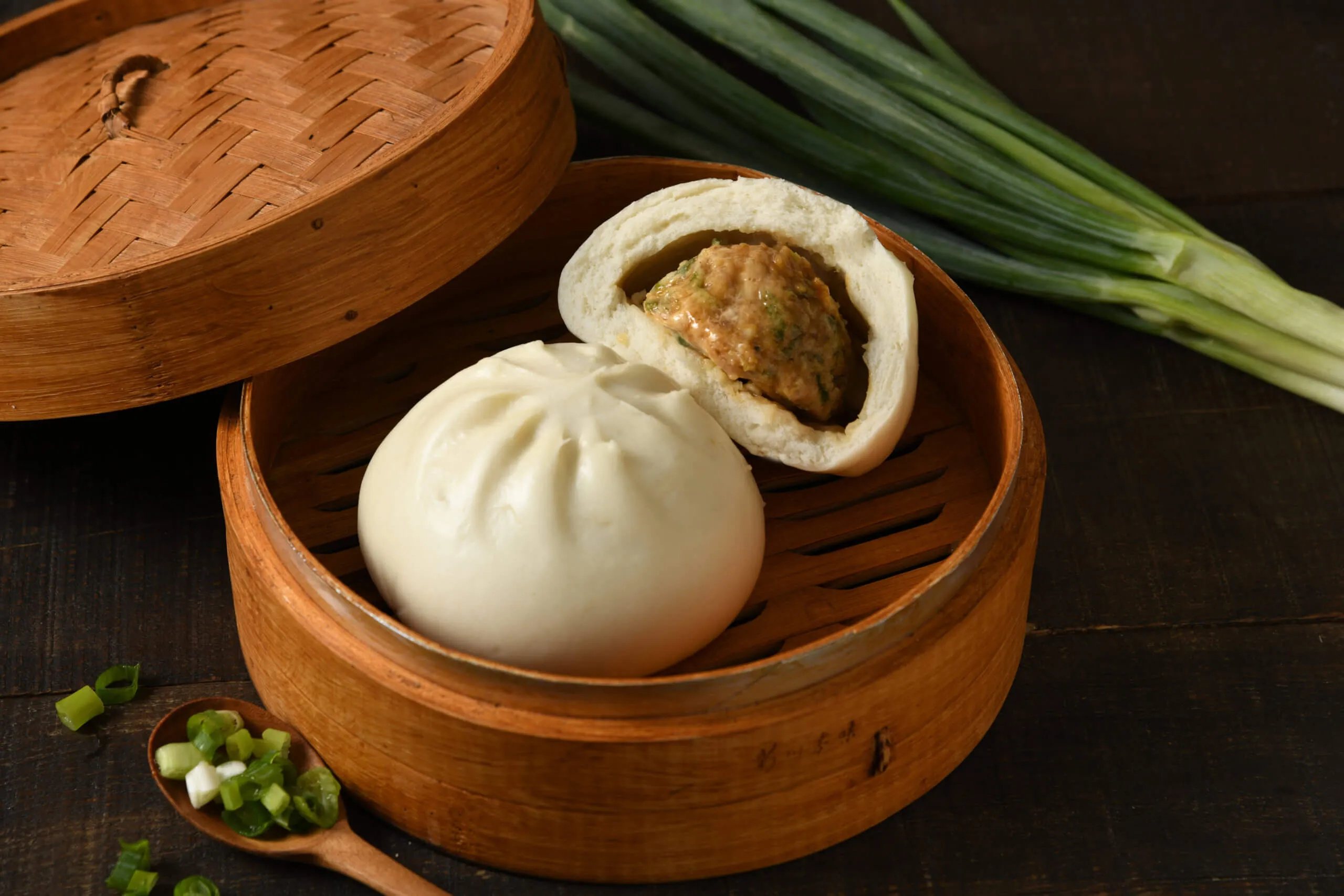 鮮蔥黑豚包3入 (葷食)