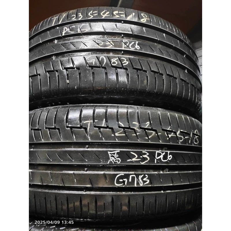 G783馬牌PC6 235-45-18兩條5000 9成 23年