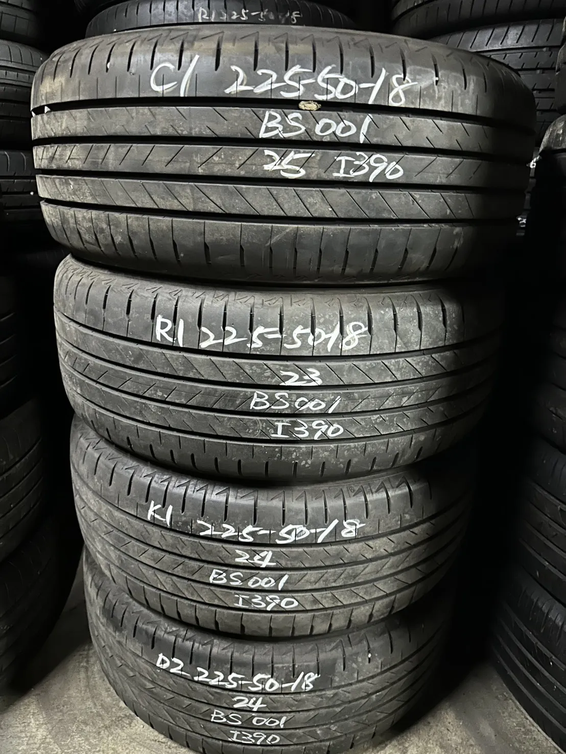 普利司通001 四條 225-50-18