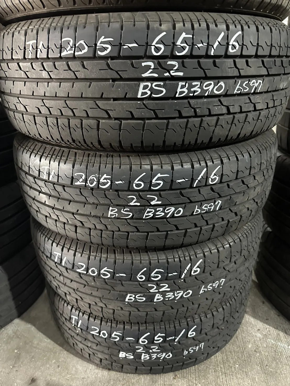普利司通B390 四條 205-65-16