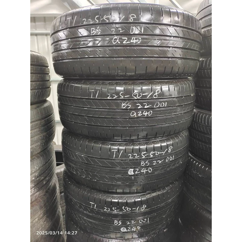 a240普利司通001 225-50-18四條8000含裝9成22年