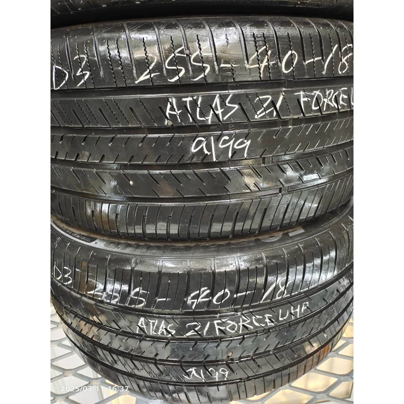 a199阿特拉斯255-40-18兩條3000含裝經濟代步胎21年