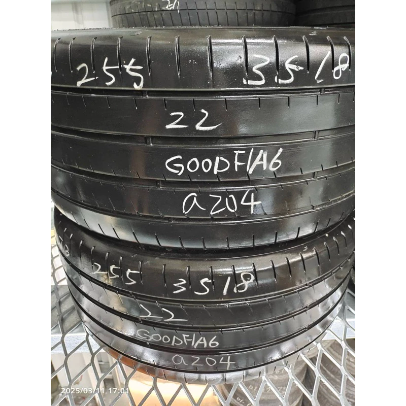a204固特異F1A6 255-35-18兩條3000含裝經濟代步胎22年
