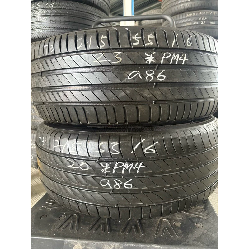 a86米其林PM4 215-55-16兩條2500含裝 8成 深度5.2mm 20、23年